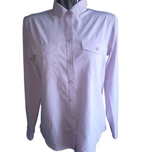 Eddie Bauer Lilac Colored Button Up Classic Fit Shirt S